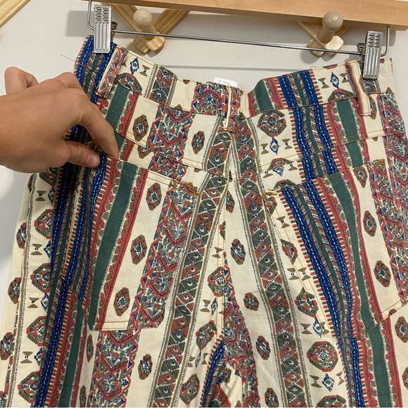 Stefano Vintage Western Patterned Tapered Cotton Pants size 26 - Picture 8 of 9